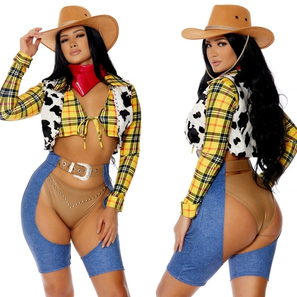 NEW Forplay Playing Favorites Sexy Cowboy Toy Story Woody 6 PC Costume XS/S - Picture 1 of 5